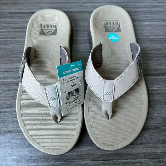 Reef Santa Ana Thongs Sandals Flip Flops Size 8 $65 in Sand - Picture 1 of 6